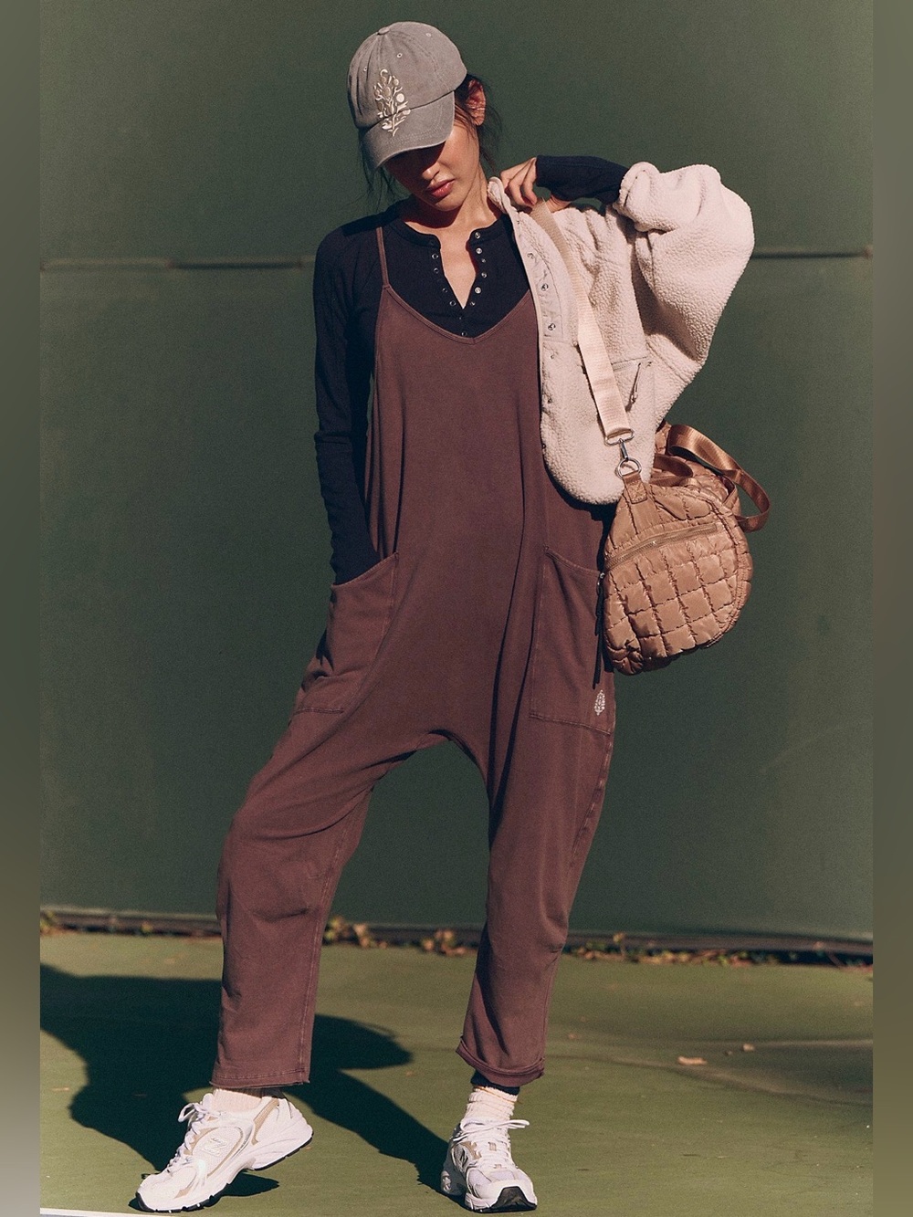 FP MOVEMENT DARK EXPRESSO HOT SHOT ONE PIECE Size XSMALL LOUNGEWEAR JUMPSUIT